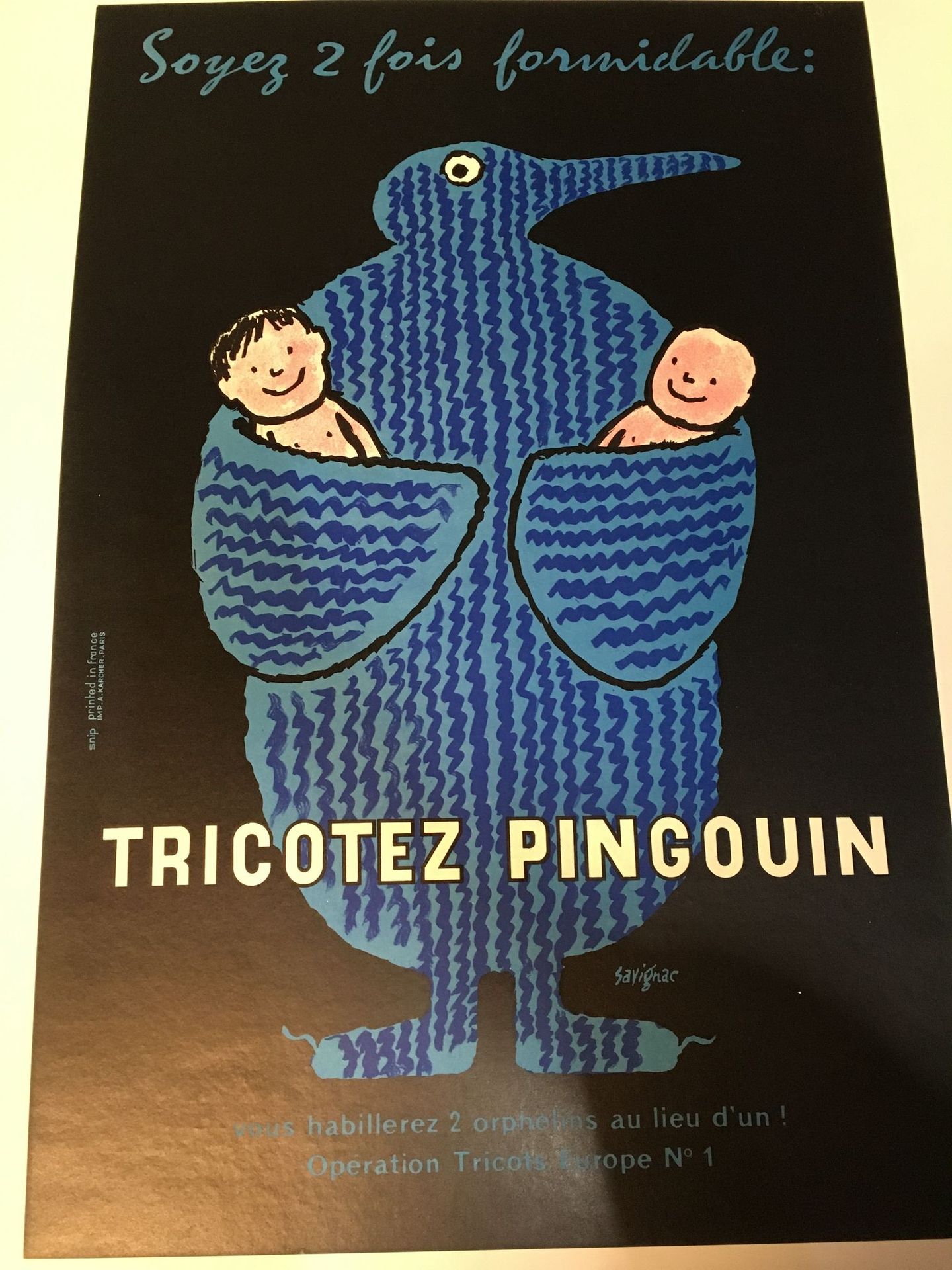 Null D'après Raymond SAVIGNAC 

Tricotez Pinguin

1 affiche lith. En couleurs, é&hellip;
