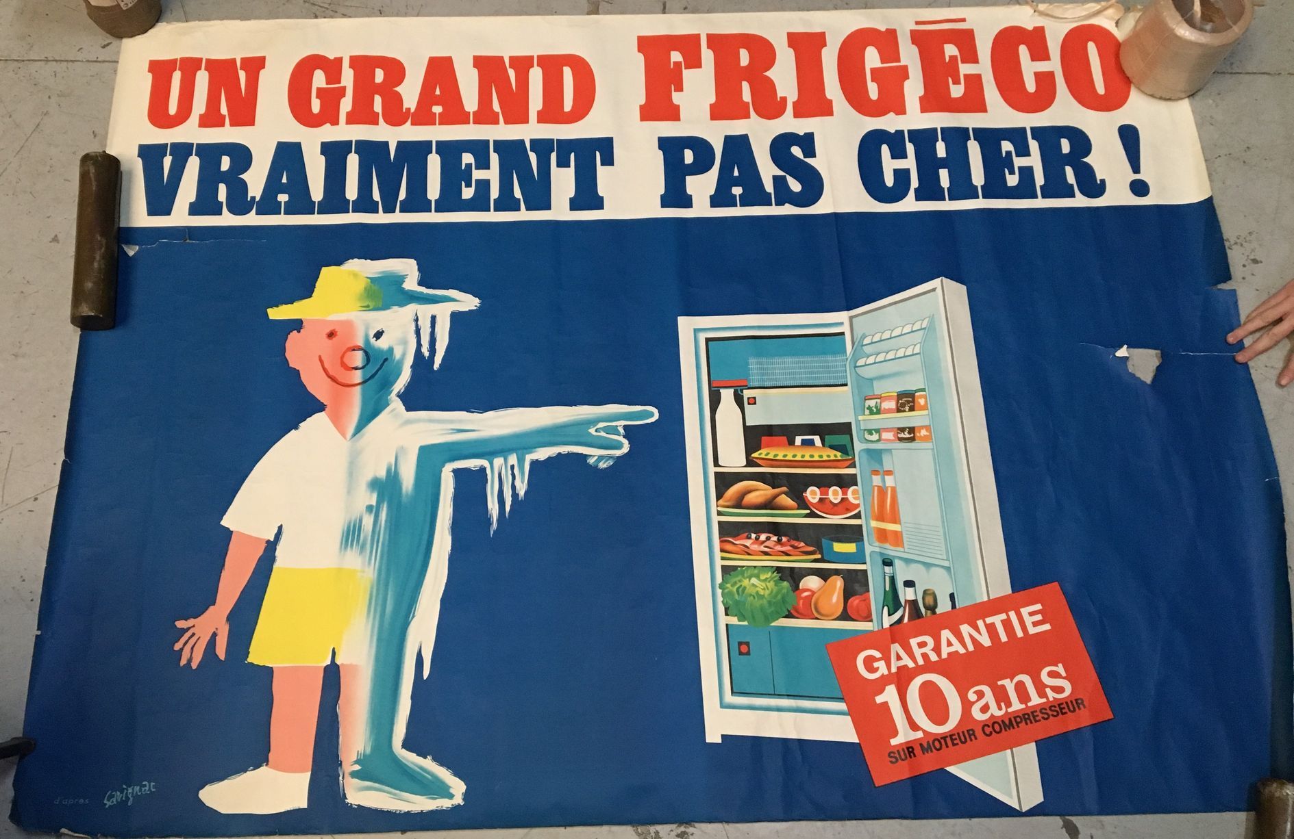 Null D'après Raymond SAVIGNAC 

Frigéco

Lot de 2 affiches dont 1 affiche en cou&hellip;