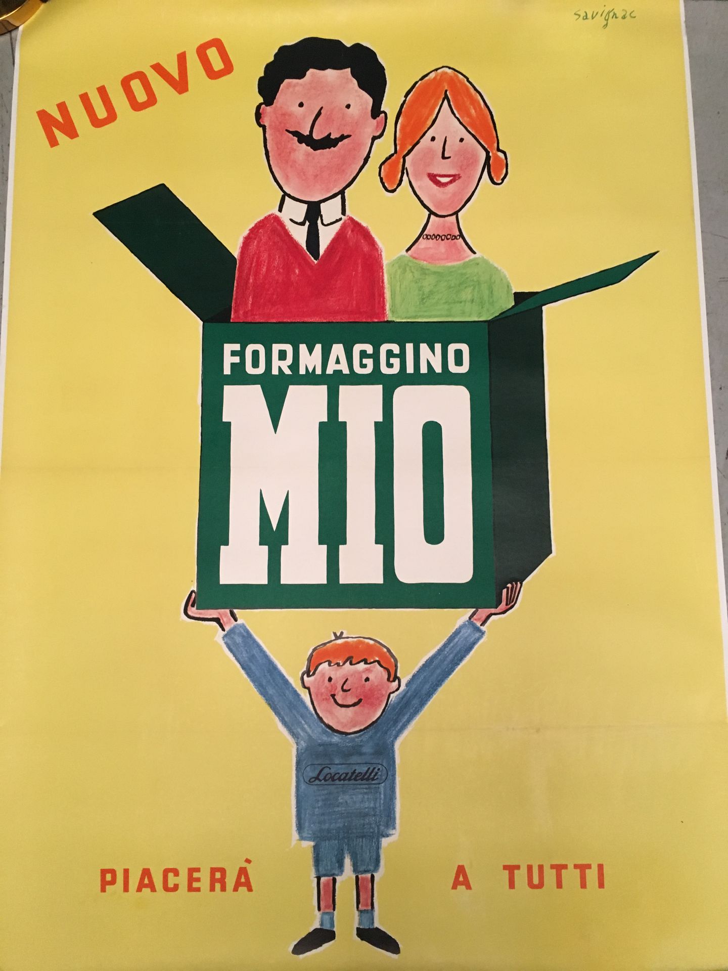 Null D'après Raymond SAVIGNAC

 Formaggino Mio

 affiche en couleurs, editeur SI&hellip;