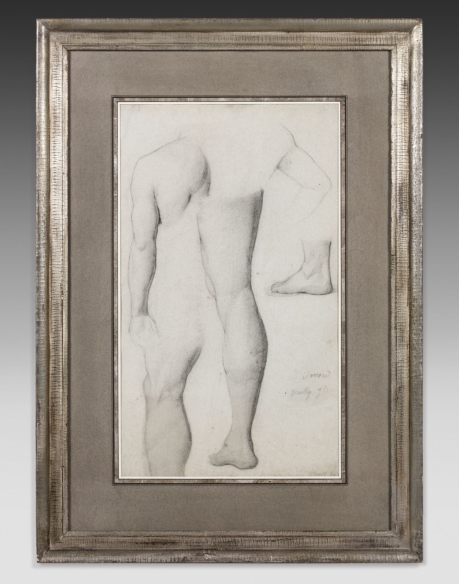 SAVARD (actif en 1895) Estudio de piernas y pies
Lápiz negro sobre papel azul
46&hellip;