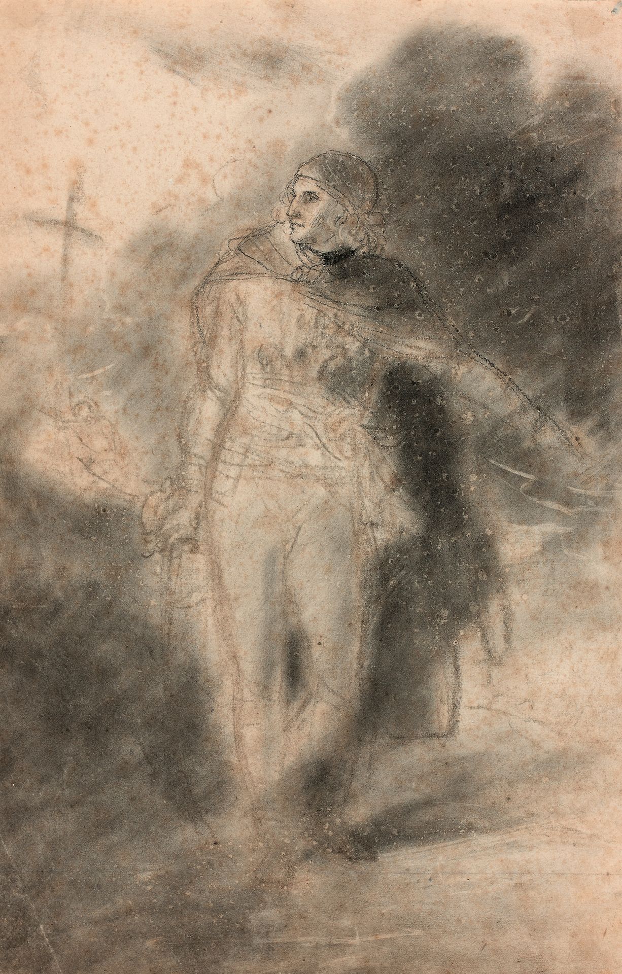 Anne Louis GIRODET-TRIOSON (Montargis 1767 - Paris 1824) 卡特里诺肖像的第一个想法
黑石和灰色水洗
31&hellip;