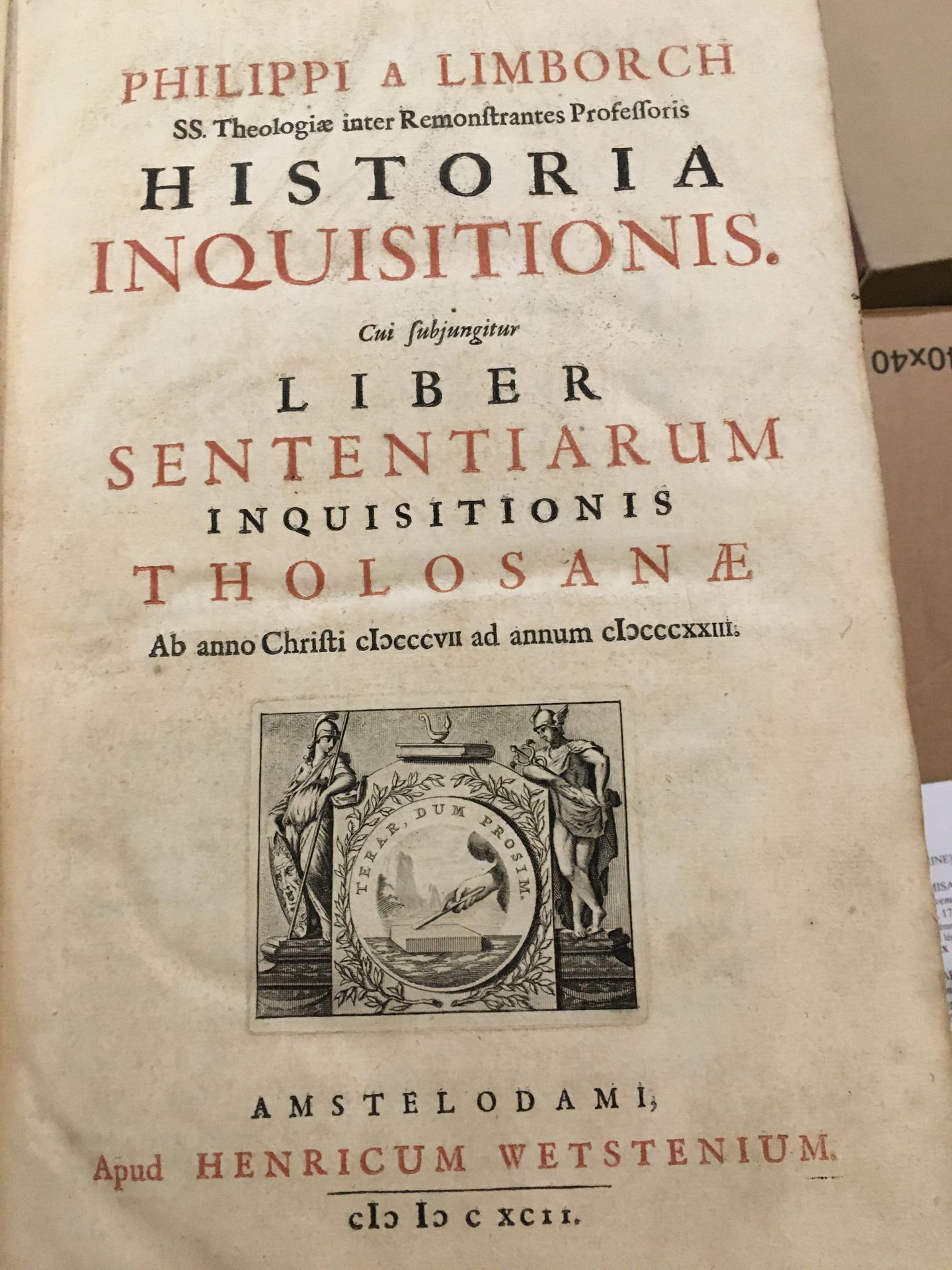 Null [INQUISITION/KATHARER]. LIMBORCH (Philippus van). Historia Inquisitionis (G&hellip;