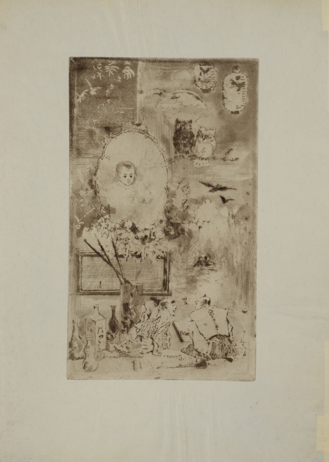 Null Félix BUHOT (1847-1898)Japanische Taufe. 1887. Radierung, Kaltnadel und Aqu&hellip;
