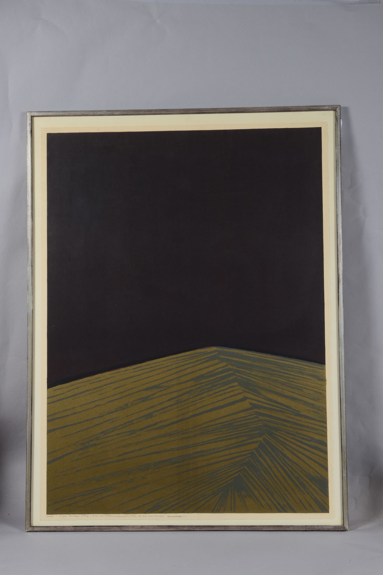 Null Ana Eva BERGMAN (1909-1987) - Composition. 1963 - Lithographie sur vélin, d&hellip;