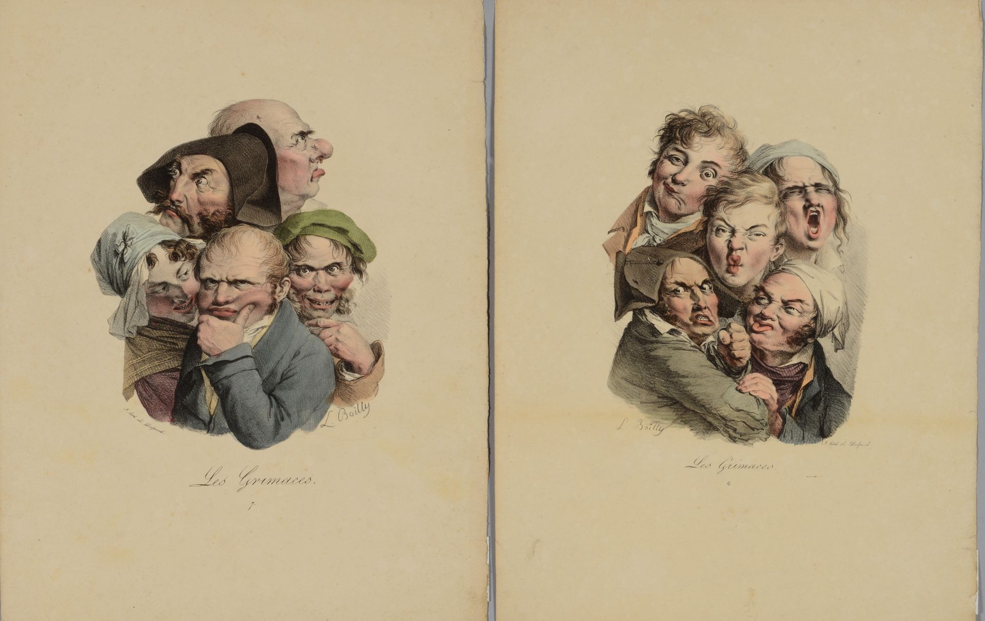 Null Louis L.BOILLY (1761-1845) and after Les Grimaces, pl. 2 and 7 C'est ma bon&hellip;