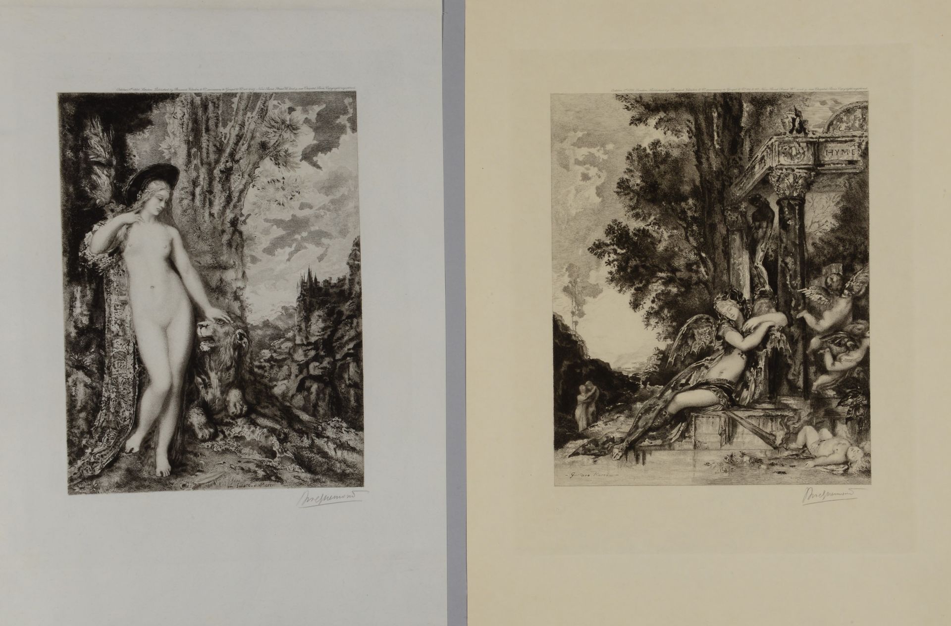 Null Félix BRACQUEMOND (1833-1914) Le favole di La Fontaine: serie di 6 tavole d&hellip;