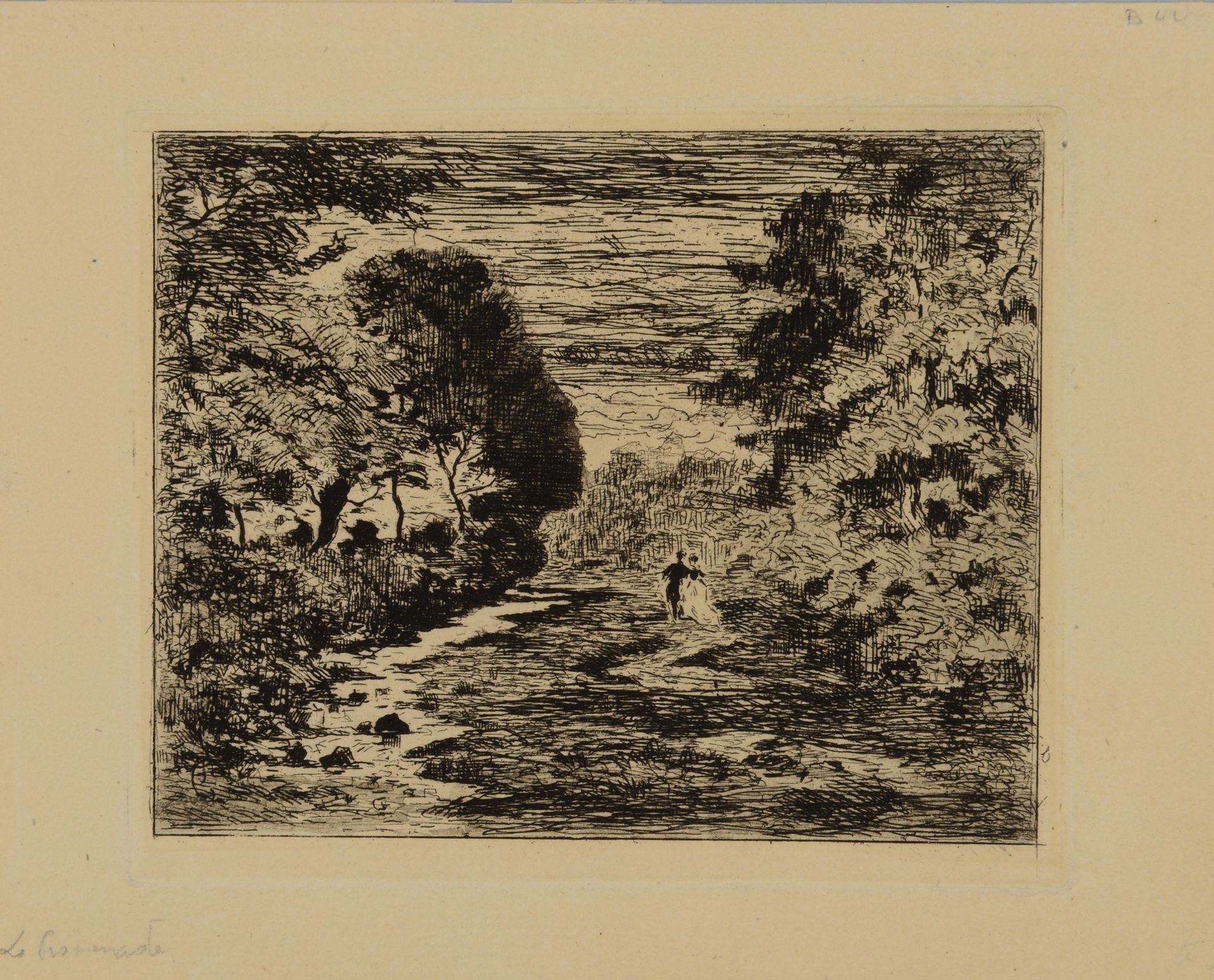 Null Felix BUHOT (1847-1898) The Walk c.1872-74. Etching, aquatint and drypoint &hellip;