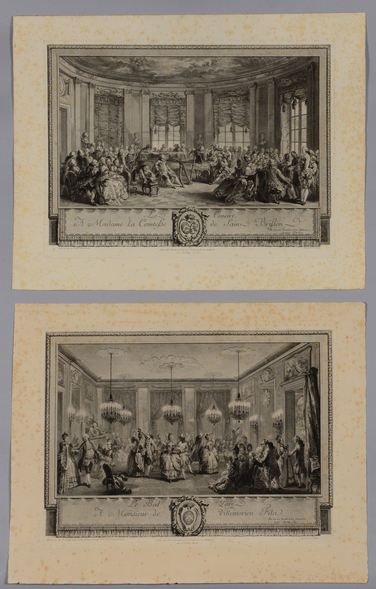 Null Augustin de SAINT- AUBIN (1736-1807) según Le Bal Paré Le Concert, dos colg&hellip;