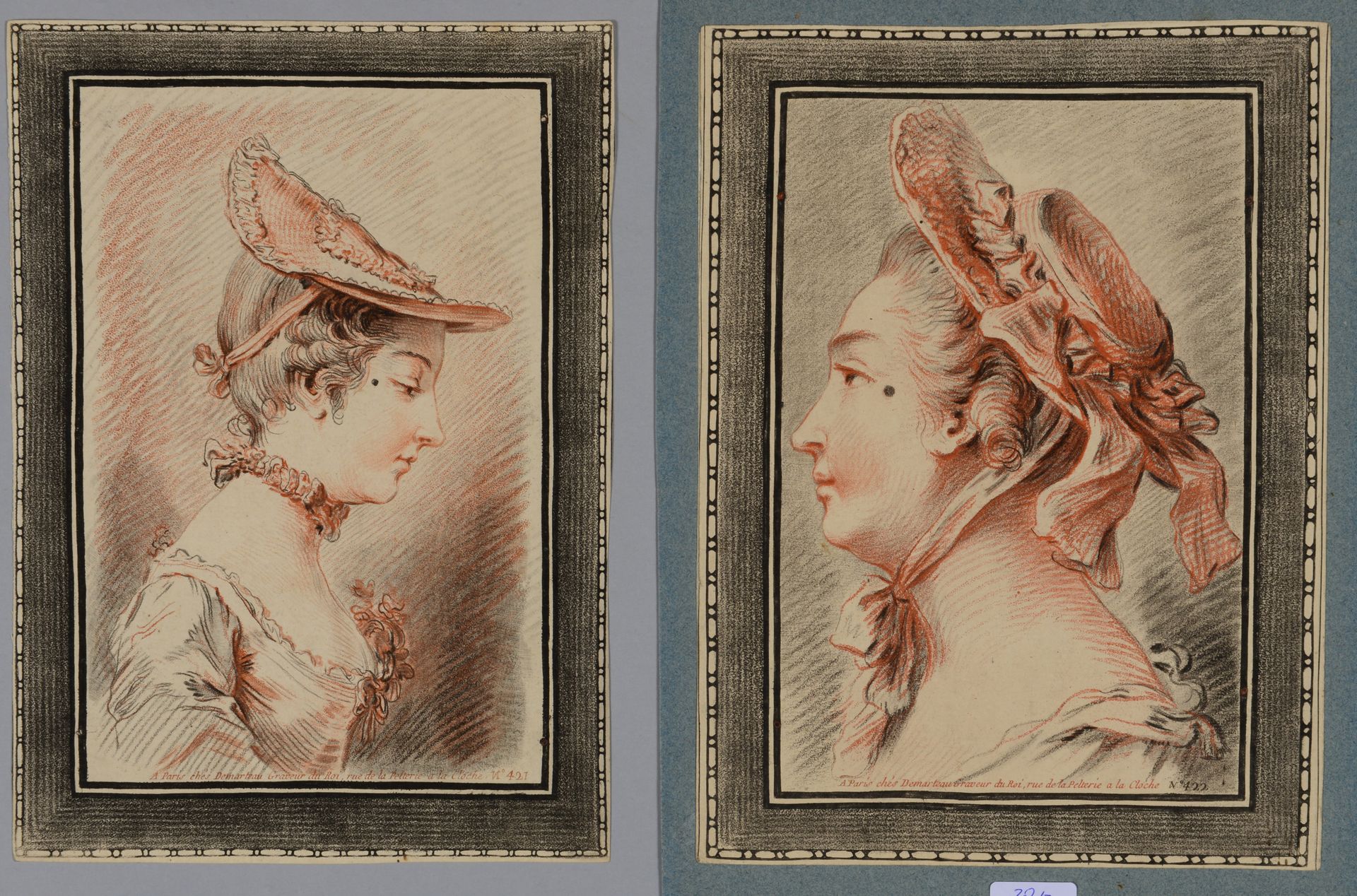 Null Gilles DEMARTEAU (1750-1802) Portrait de femme tournée vers la droite Femme&hellip;