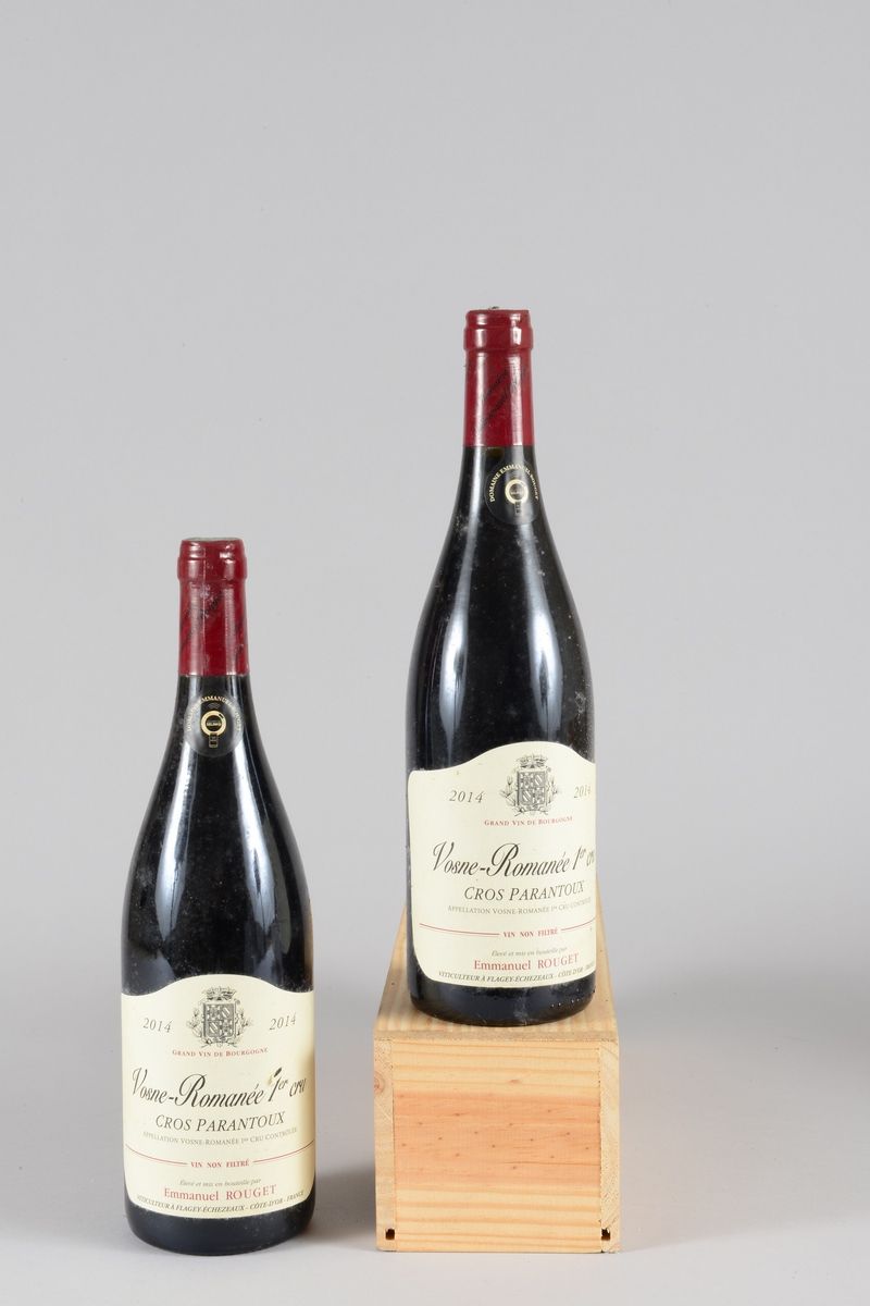 Null 2 bouteilles VOSNE-ROMANÉE "Cros Parantoux 1er cru", Emmanuel Rouget 2014 (&hellip;