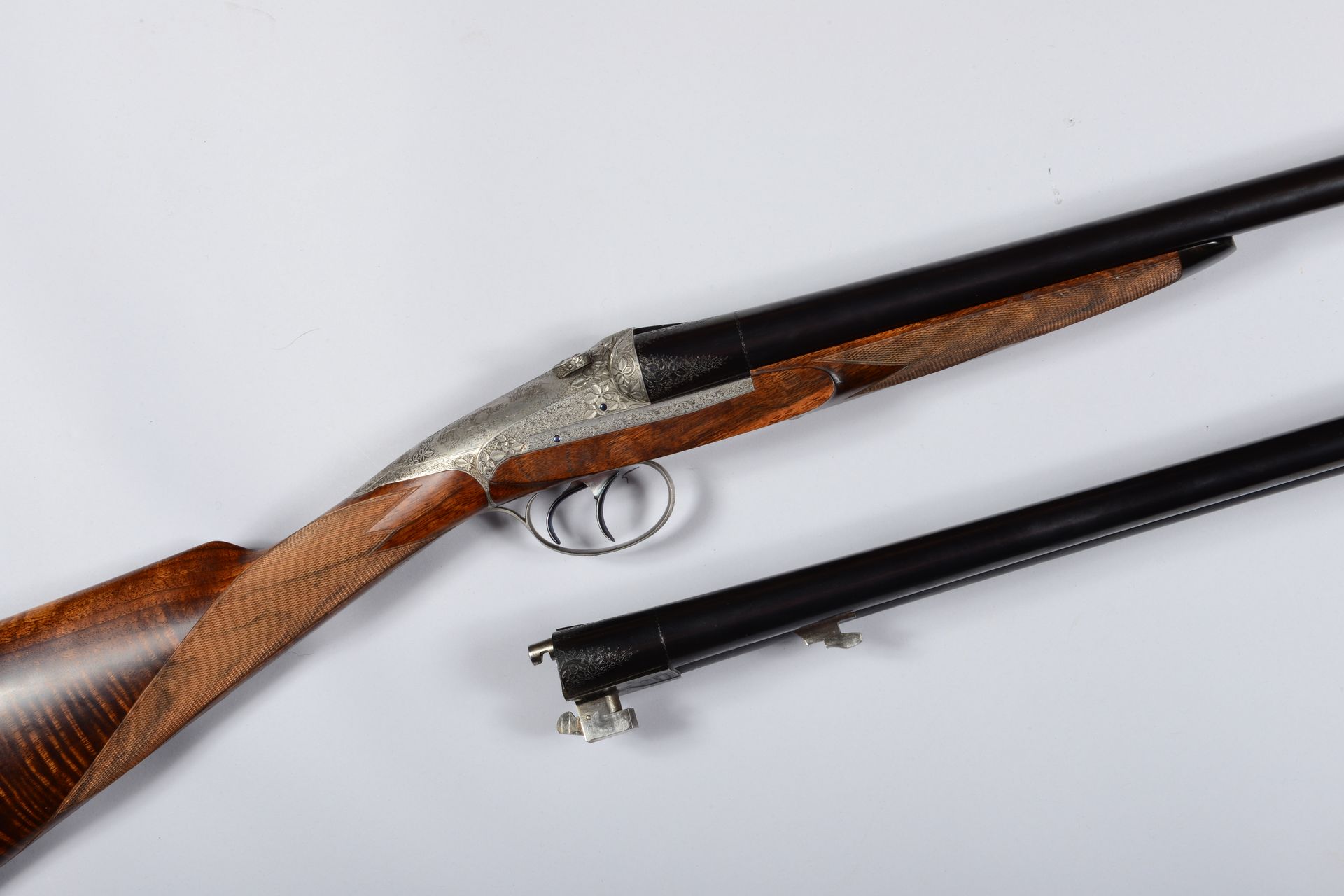 Null Darne rifle juxtaposed gauge 12/70, model V21, (n° 8340), smooth barrels of&hellip;