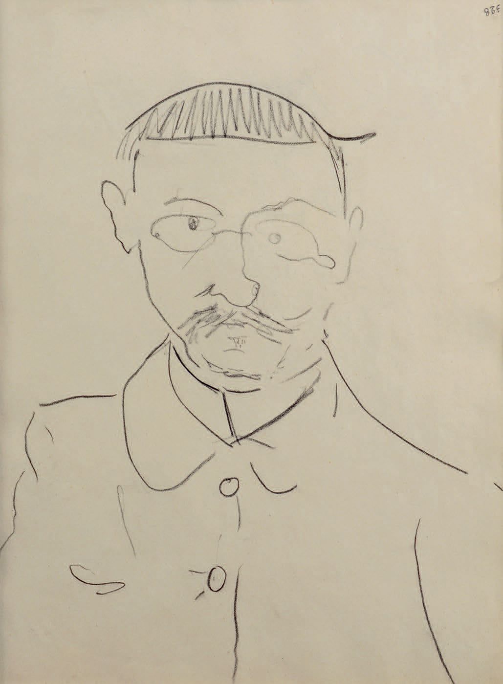 Albert MARQUET (1875-1947) Autoportrait
Dessin au crayon noir, numéroté 328 en h&hellip;