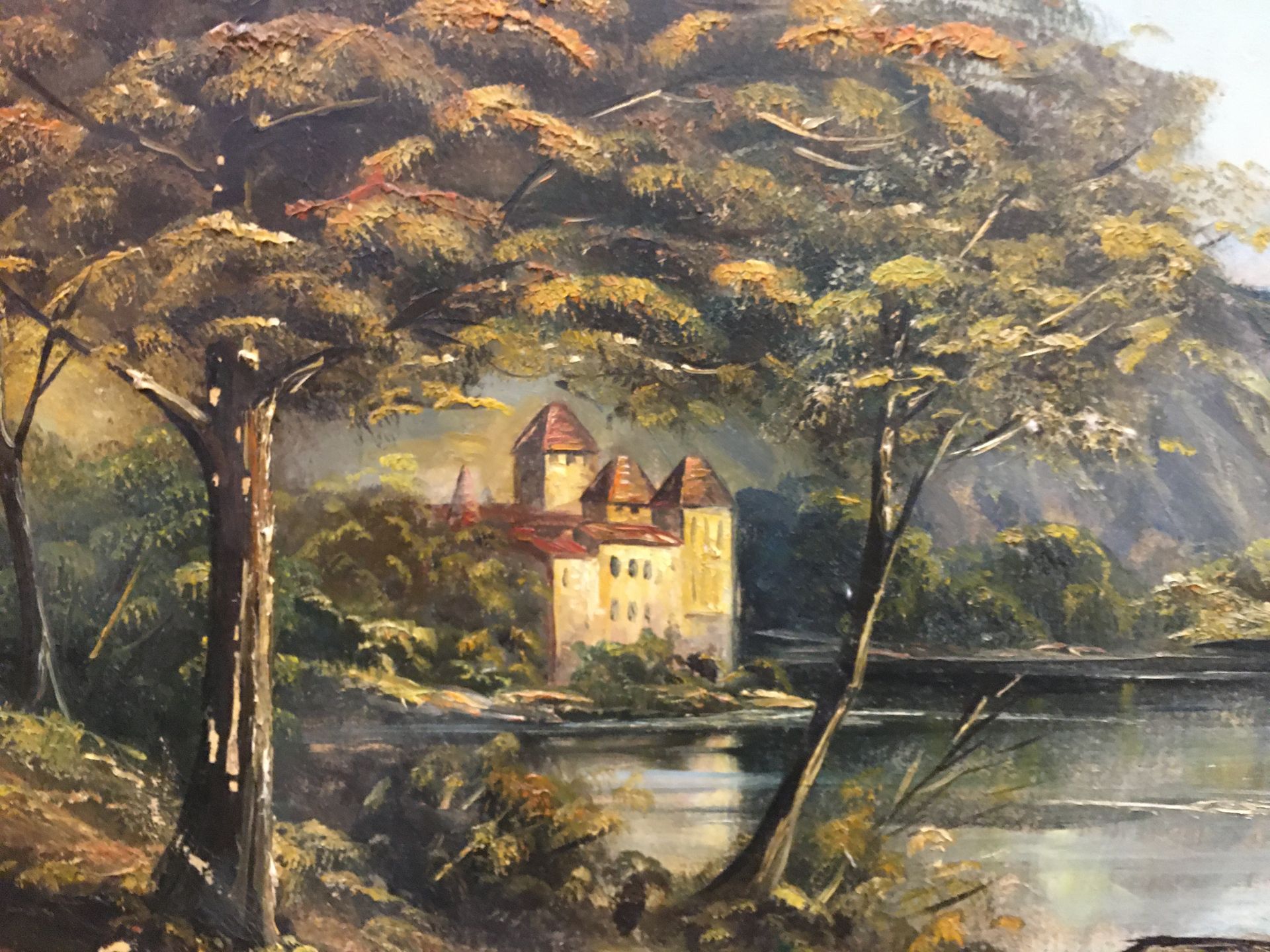 Null Cernay. Vers 1900. Château de Chillon à Montreux, lac Léman Huile sur toile&hellip;