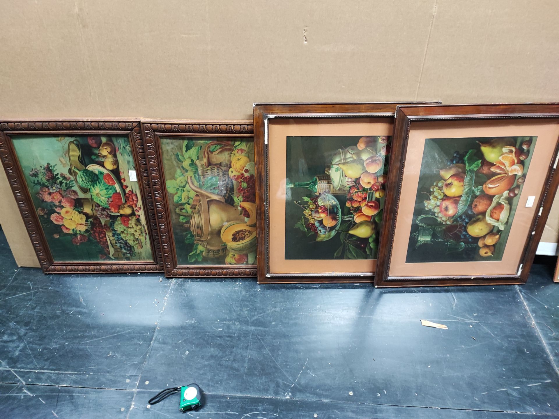 Null Set of 6 chromolithographs: Still life with fruits (2 sizes)