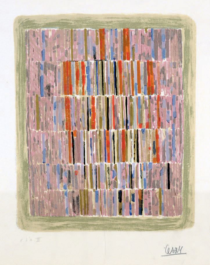 CÉSAR (1921-1998) Komposition
Farblithografie auf Velin, Künstlerabzug mit der A&hellip;