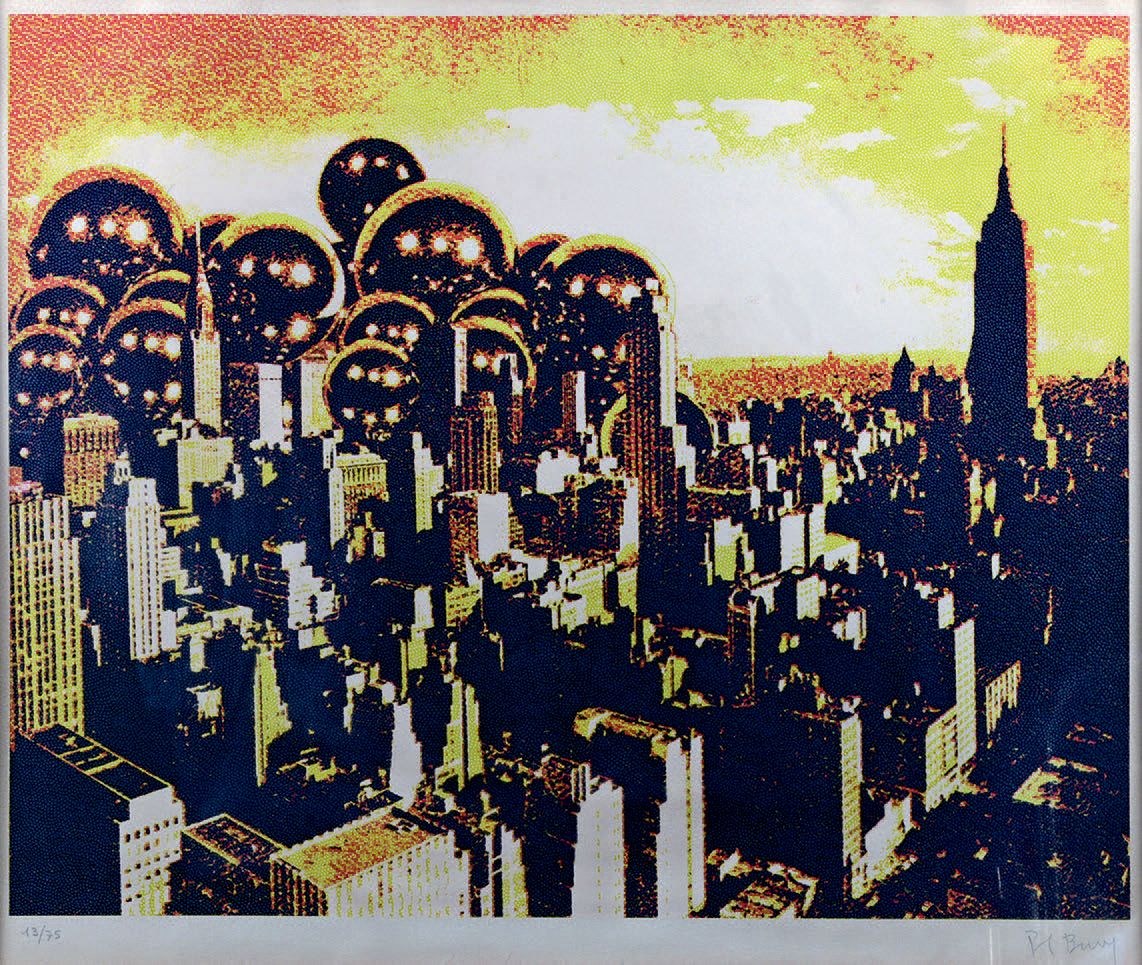 POL BURY (1922-2005) View of New York
Lithograph in colors, signed and numbered &hellip;