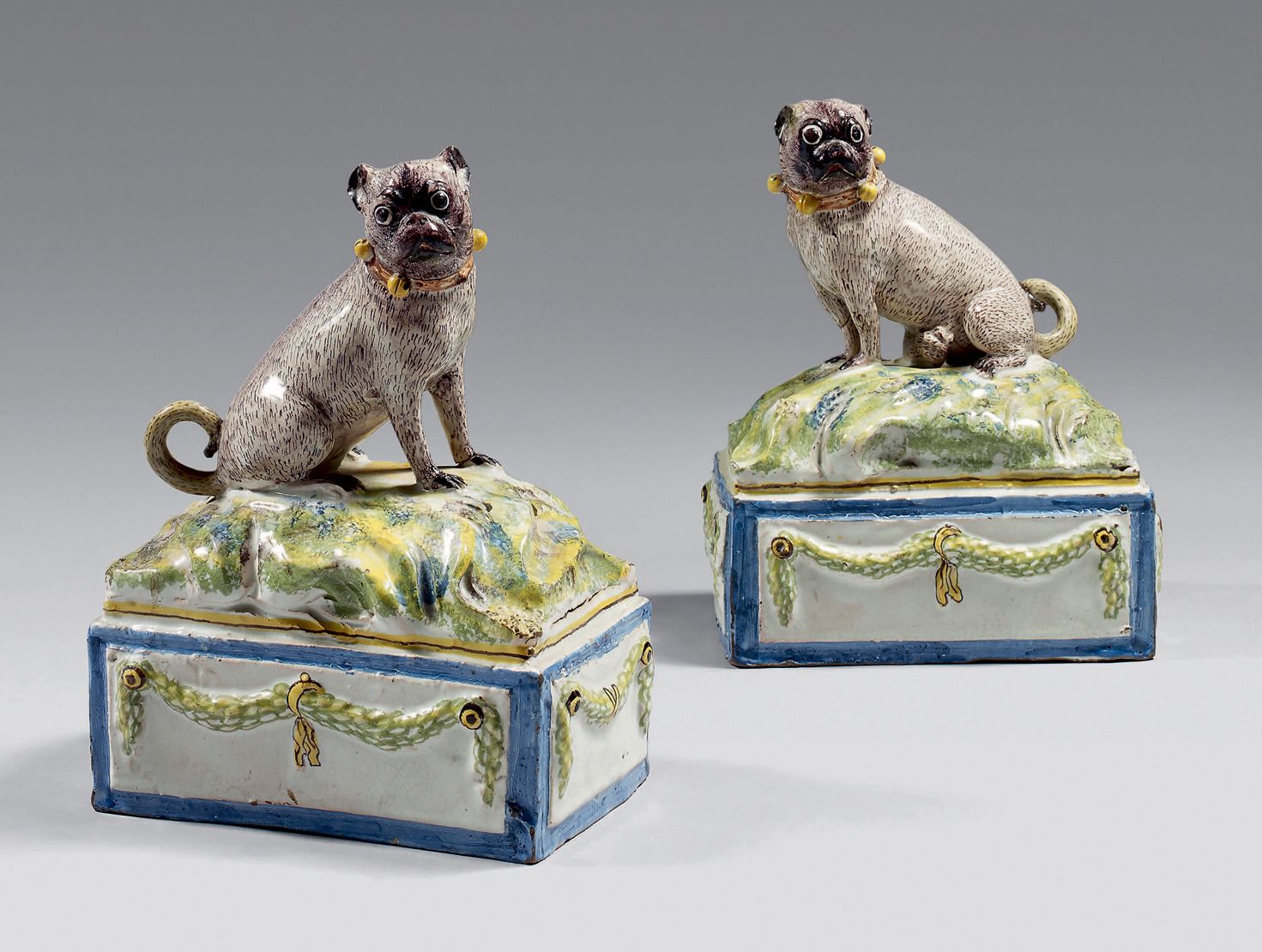 Null Pair of groups in earthenware of Tournai of the end of the
18th-early 19th &hellip;