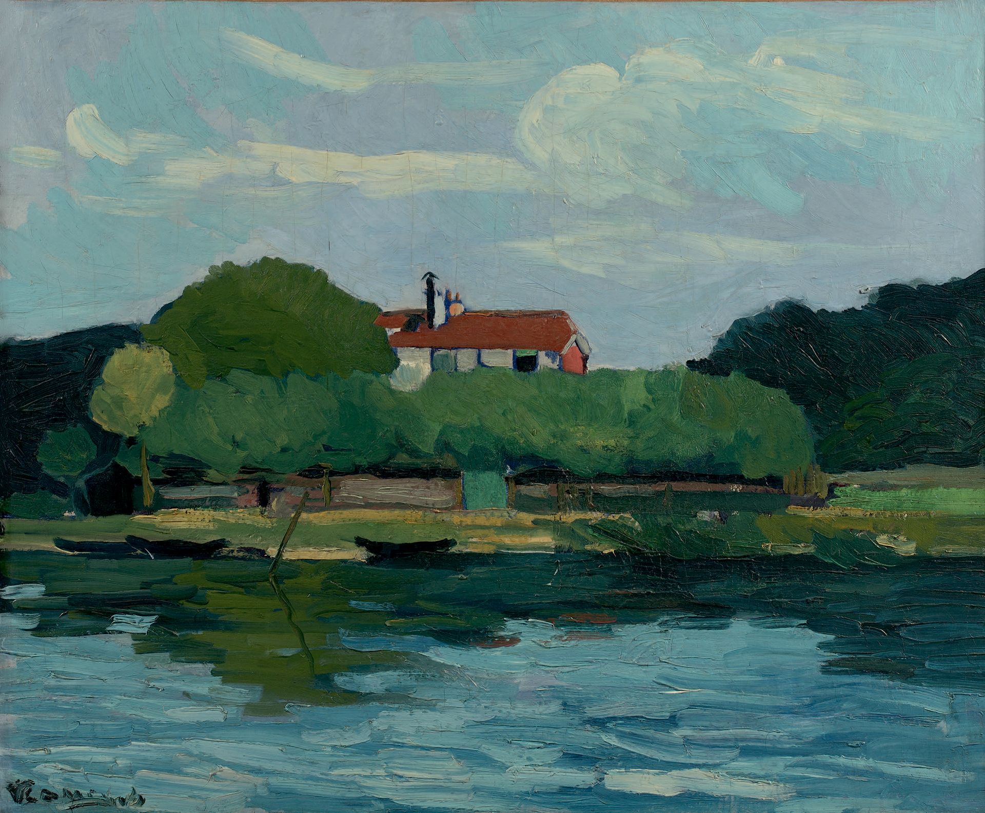 Maurice de VLAMINCK (1876-1958) Maison en bord de rivière, vers 1902-1903
Huile &hellip;
