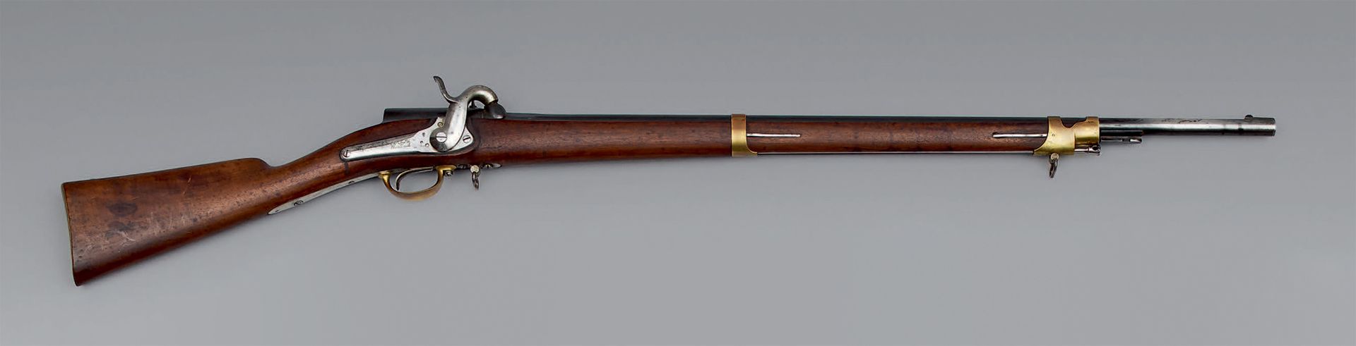 Null * Rare mousqueton de cavalerie Arcelin à percussion modèle 1856, arme d'ess&hellip;