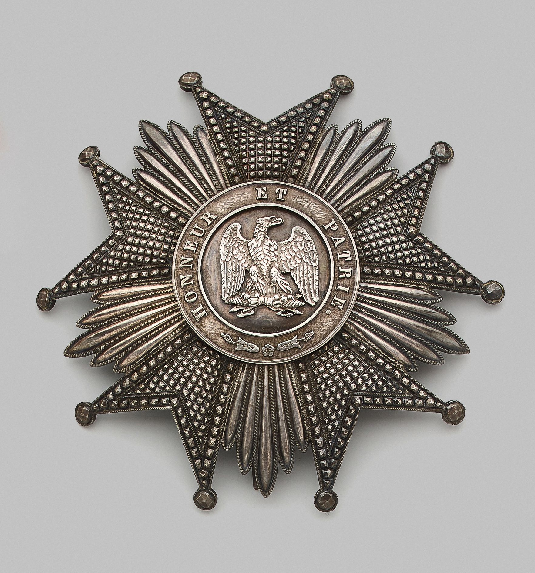 Null Plaque de grand-croix de l'ordre de la Légion d'honneur, en argent à pointe&hellip;