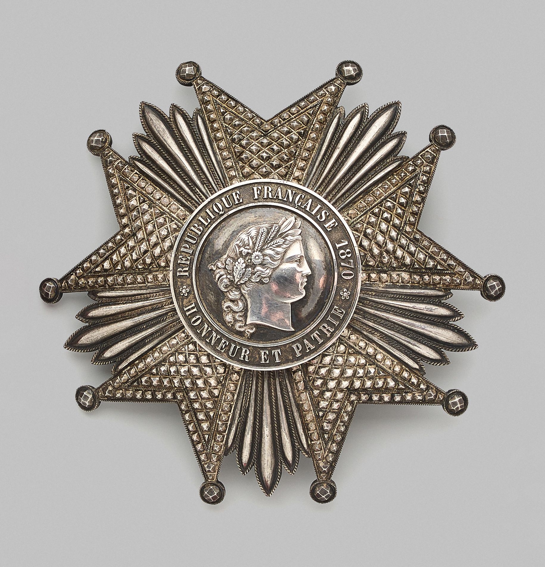 Null Plaque de grand-croix de l'ordre de la Légion d'honneur, en argent, branche&hellip;