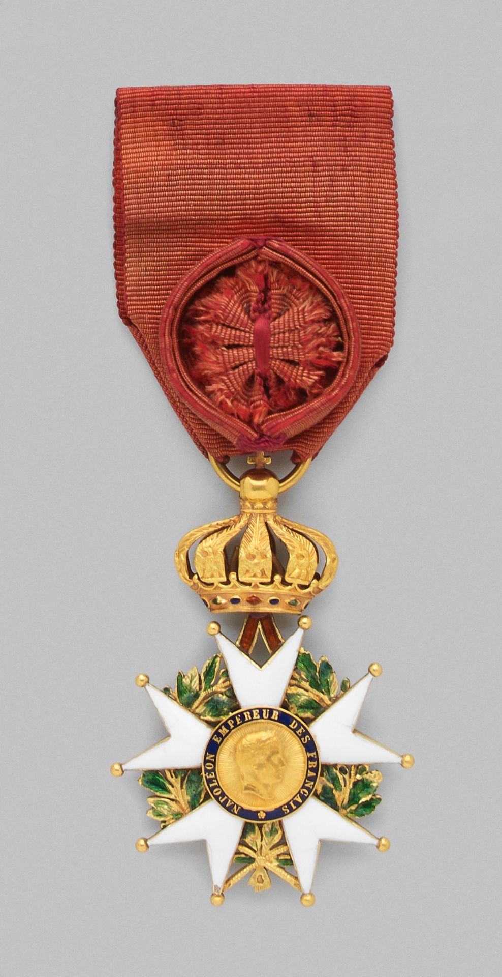 Null Croix d'officier de l'ordre de la Légion d'honneur, en or, émaillée, pontet&hellip;