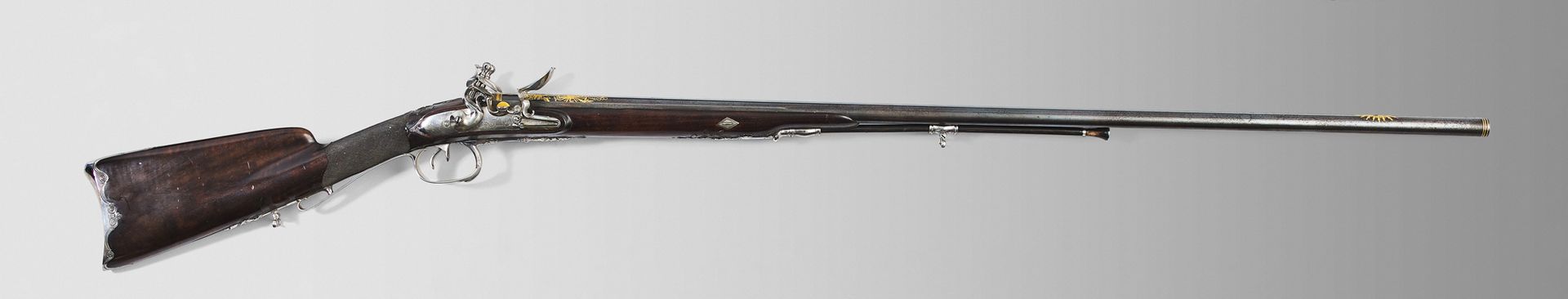 Null Beau fusil de chasse à silex, par Jean-Baptiste Thomas à Versailles, double&hellip;