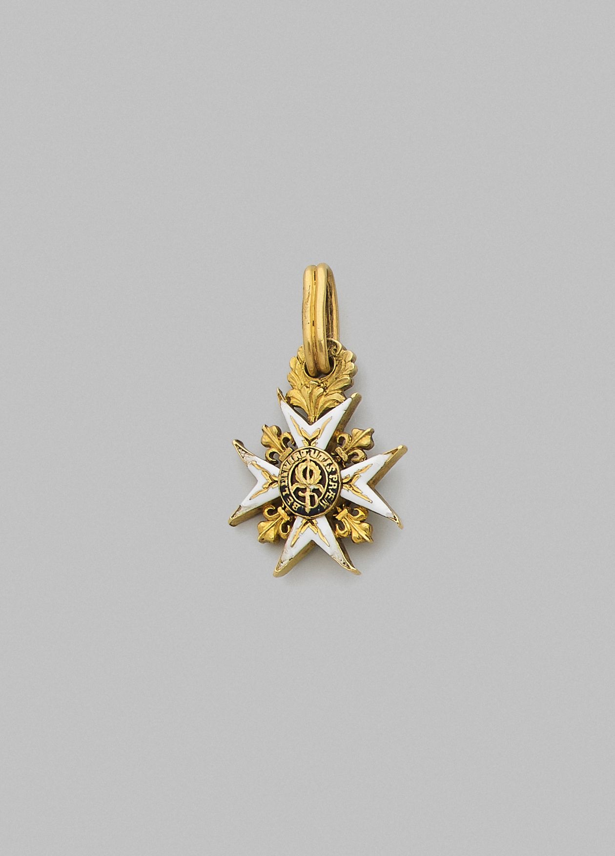 Null Croce di cavaliere dell'ordine di Saint-Louis, riduzione in oro, smaltata, &hellip;