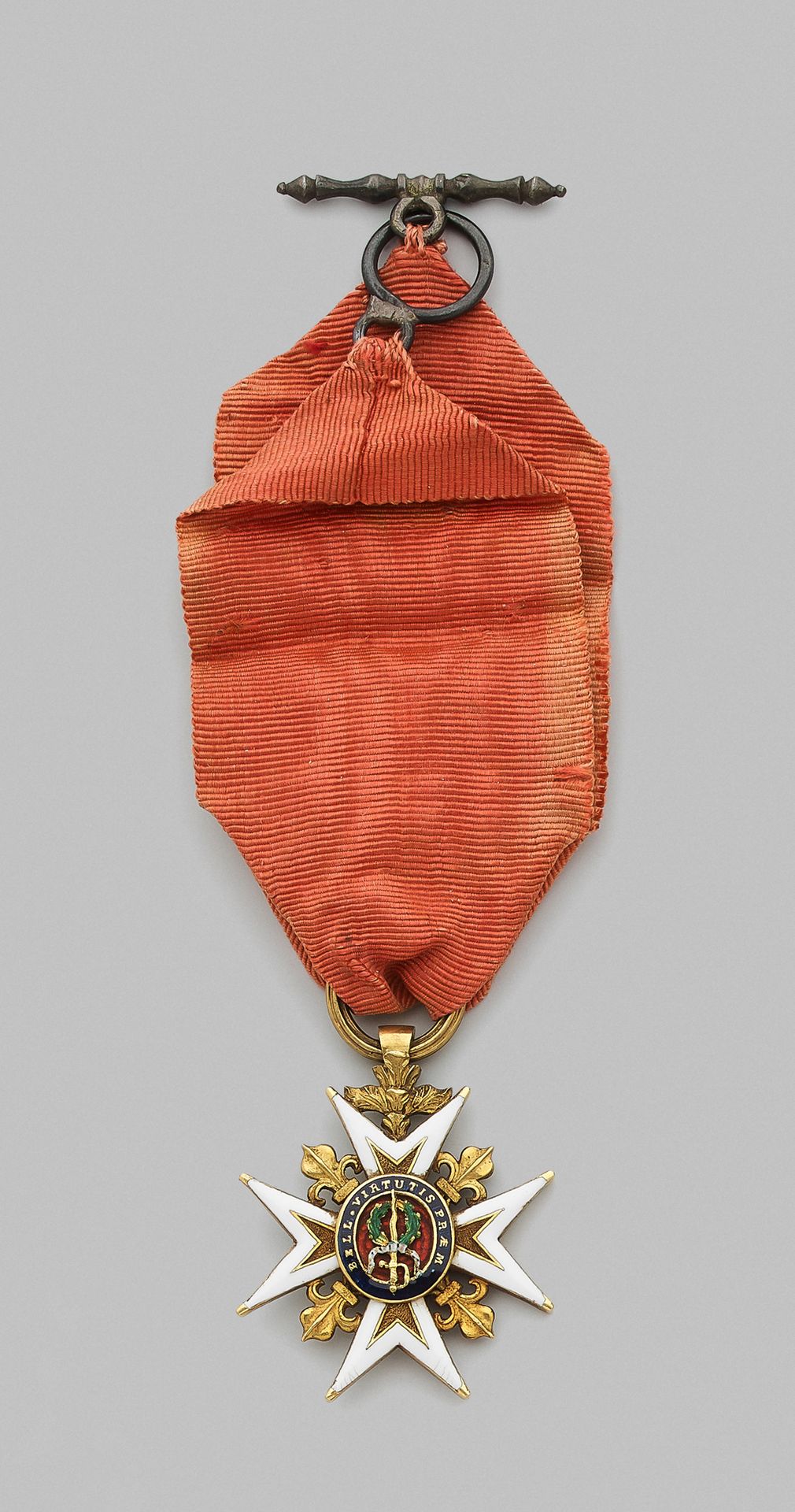 Null Croix de chevalier de l'ordre de Saint-Louis en or, émaillée, anneau cannel&hellip;