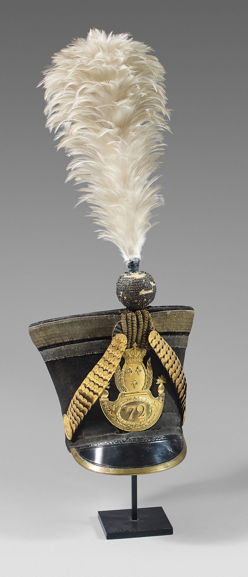 Null Senior officer's shako, colonel of the 72nd regiment of line infantry, taup&hellip;