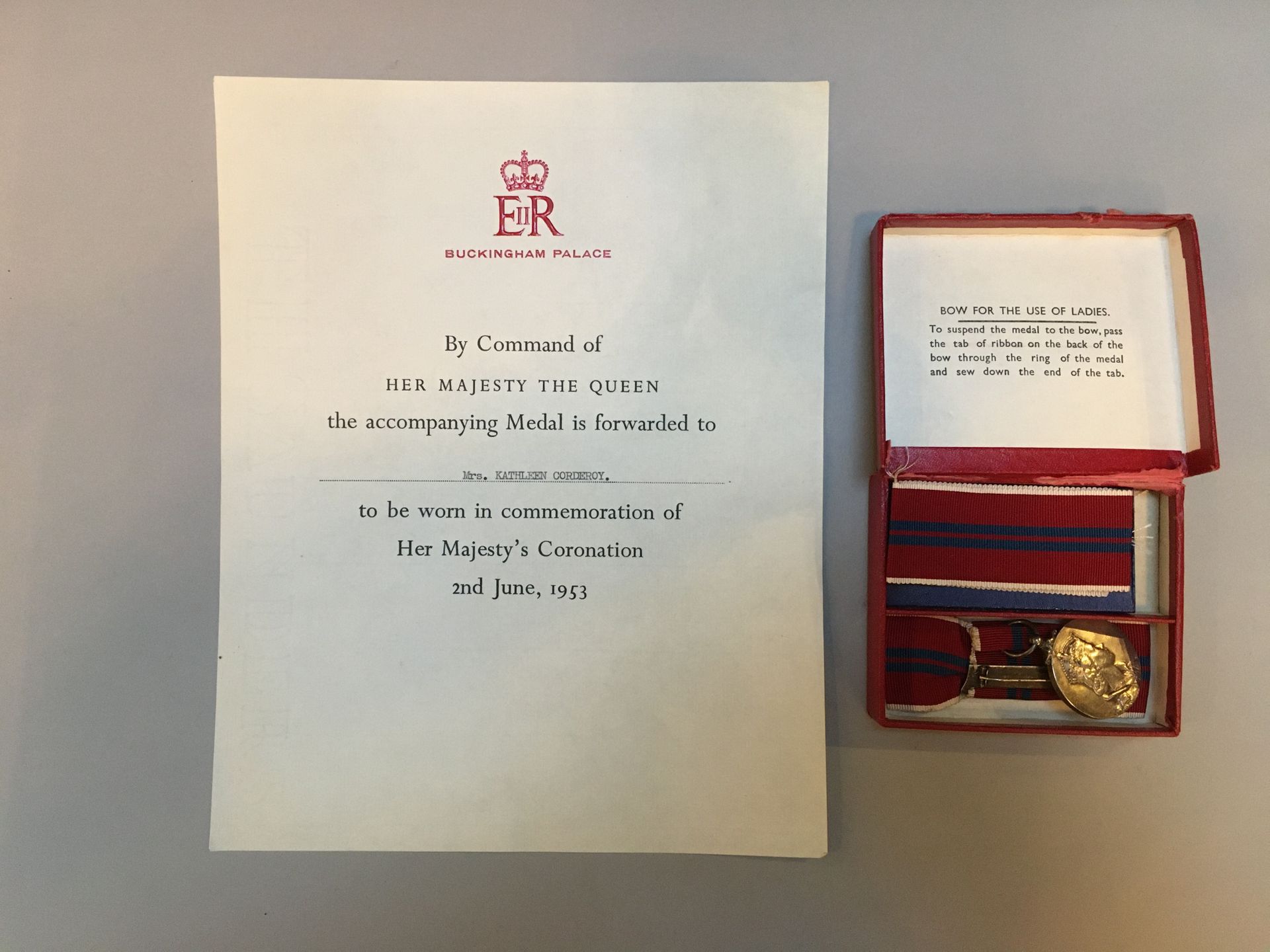 Null Médaille de commémoration du couronnement d’Elizabeth II, 1953. - Médaille &hellip;