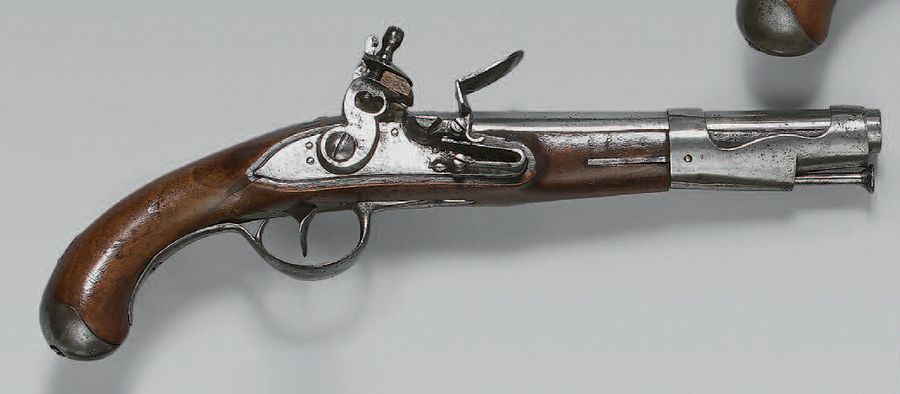 Null Pistolet de cavalerie à silex modèle 1763/66, canon à deux pans puis rond p&hellip;