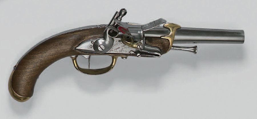 Null Pistolet à silex de marine modèle 1779, deuxième type, canon rond à deux pa&hellip;