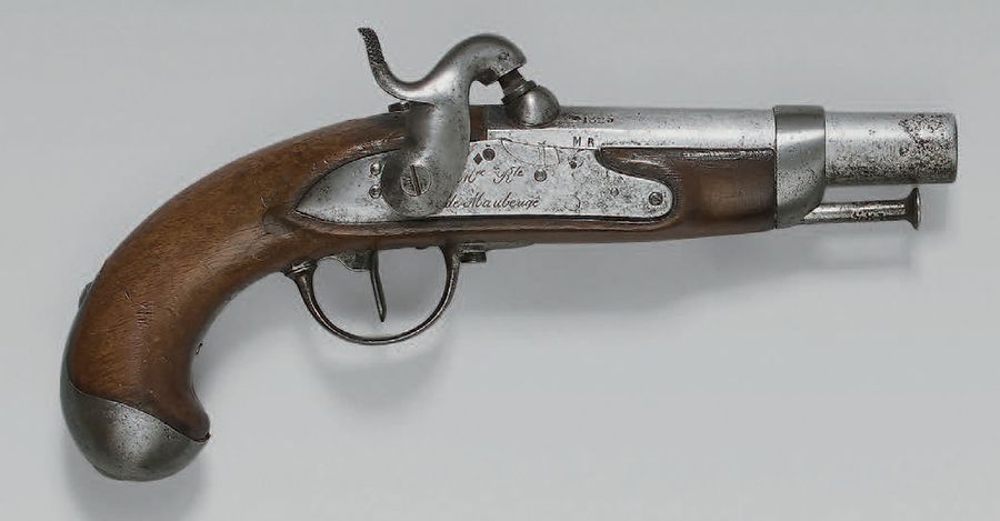 Null Pistolet de gendarmerie à silex transformé à percussion modèle 1822 T, cano&hellip;