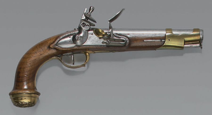 Null Pistolet à silex de garde du corps du Roi 1er modèle, canon à pans puis ron&hellip;
