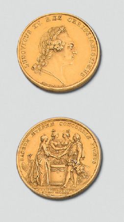 Null Médaille en or: Mariage du Dauphin Louis Auguste avec Marie-Antoinette d'Au&hellip;