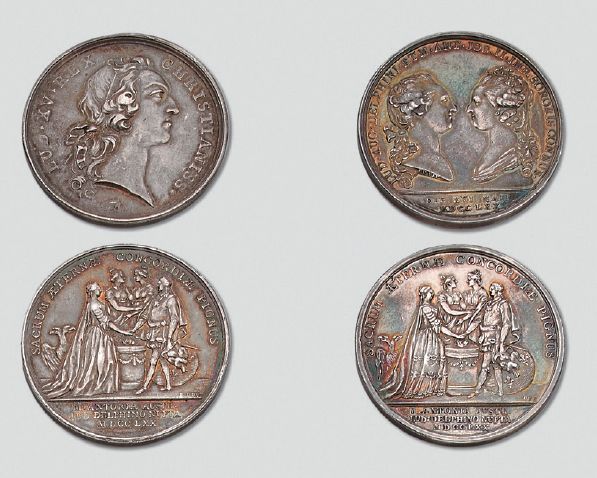 Null Deux médailles en argent: Mariage du Dauphin et de Marie-Antoinette, 1770, &hellip;