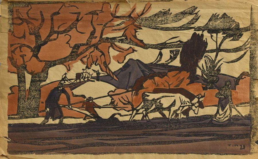 Null Jules Emile ZINGG (1882-1942) Un ensemble de 39 gravures sur bois en noir. &hellip;