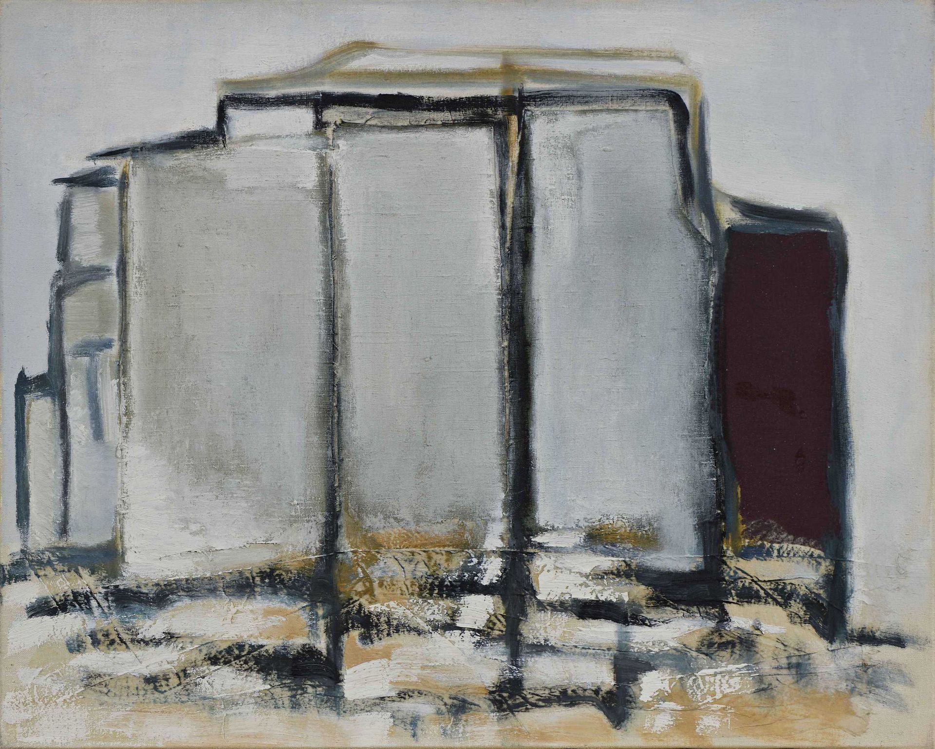 Null Kristine TISSIER (1928 - 2010) Sans titre Technique mixte sur toile. 34 x 4&hellip;