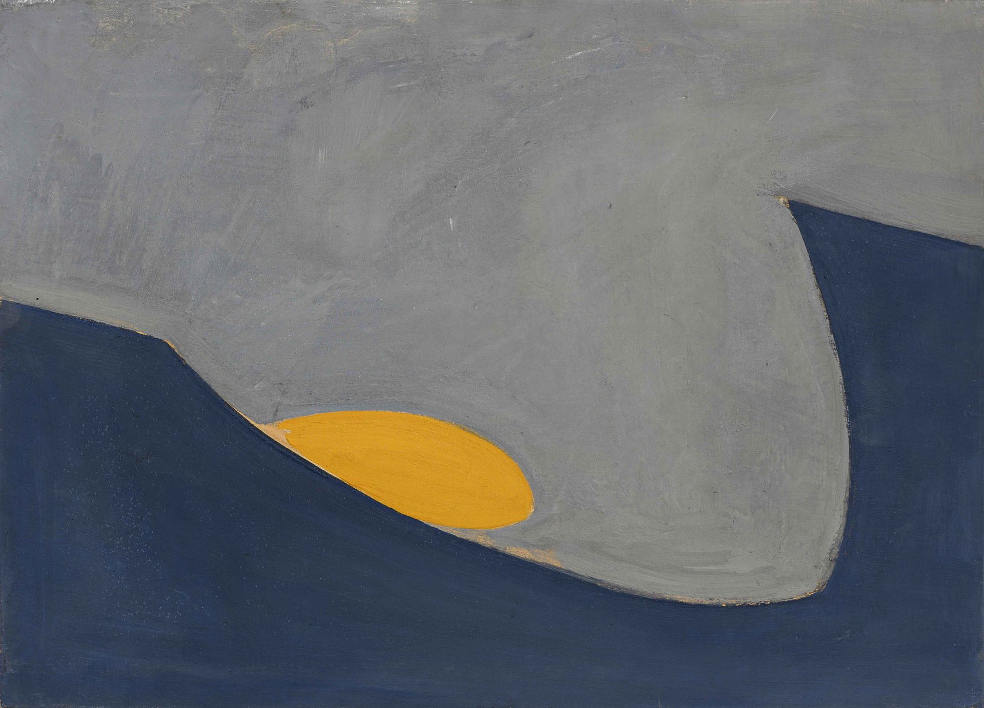 Null Kristine TISSIER (1928 - 2010) Sans titre Huile sur toile. 33 x 46 cm