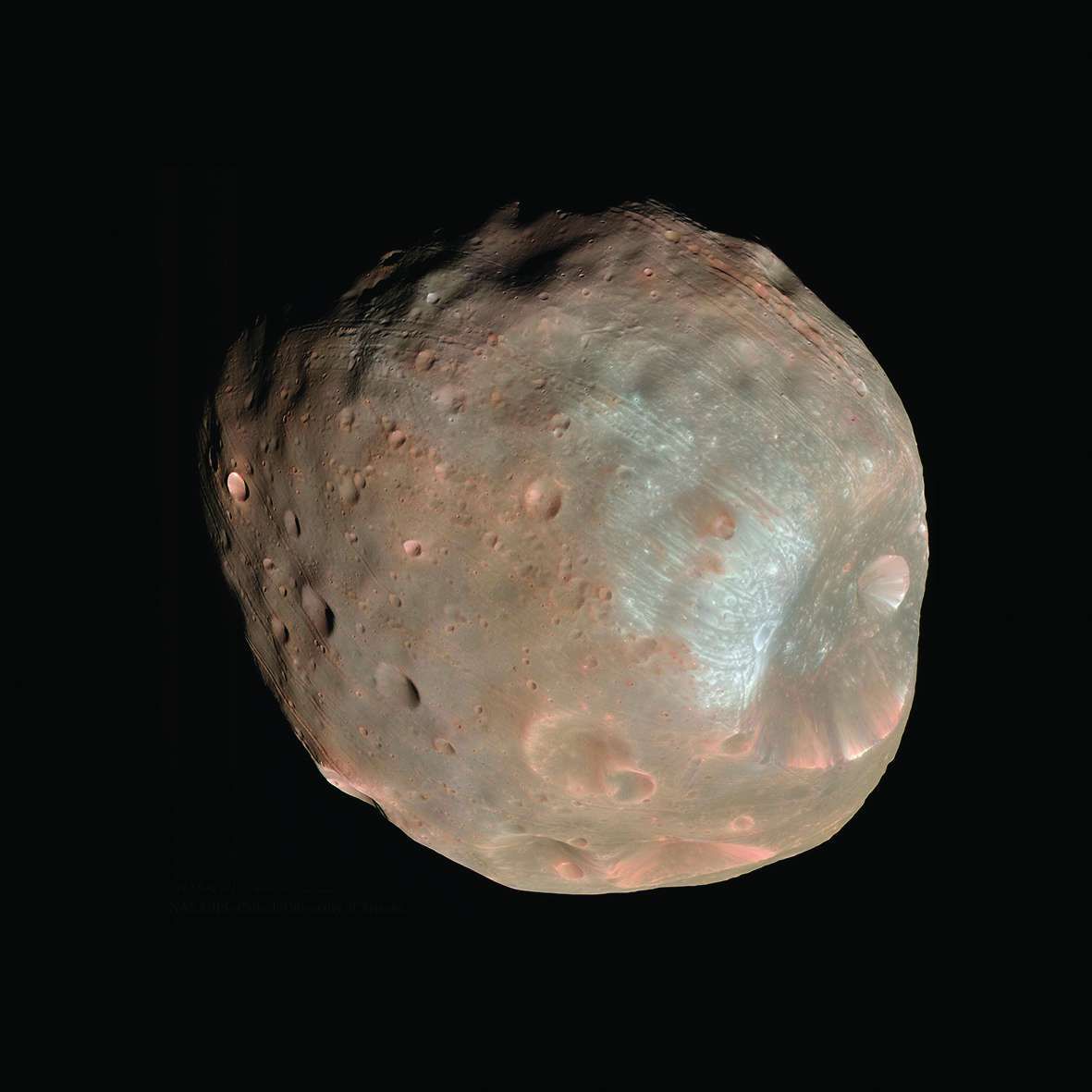Null 49 NASA Vue de la lune de Mars Phobos réalisée par la sonde Mars Orbiter, 2&hellip;