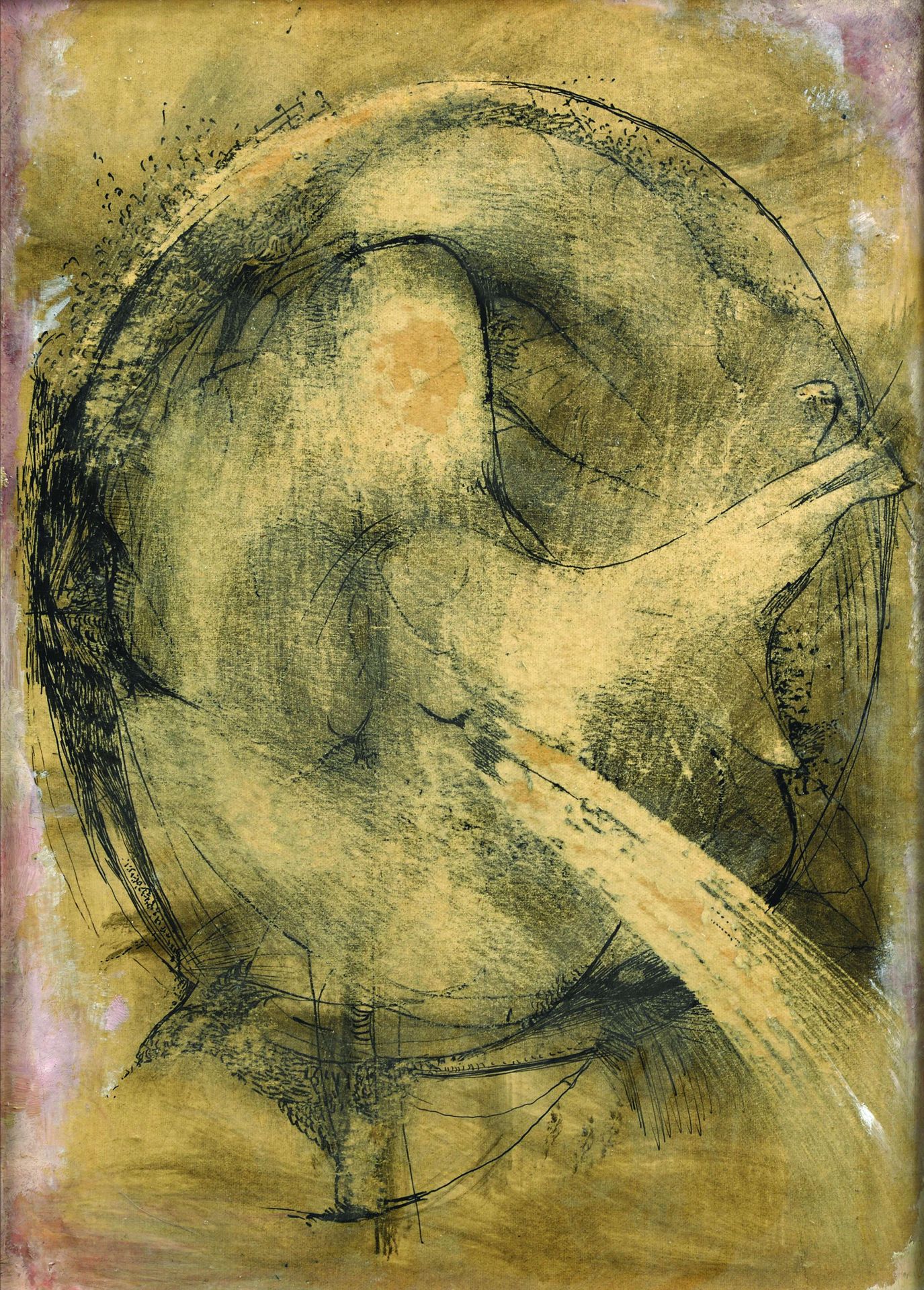 Null 78 Irena DEDICOVA (1932 – 1990) Sans titre Encre et aquarelle sur panneau. &hellip;