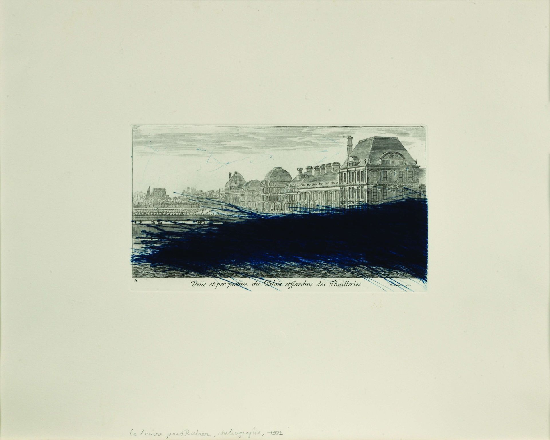 Null 19 Arnulf RAINER (Né en 1929) Vue et perspective du Palais et Jardins des T&hellip;