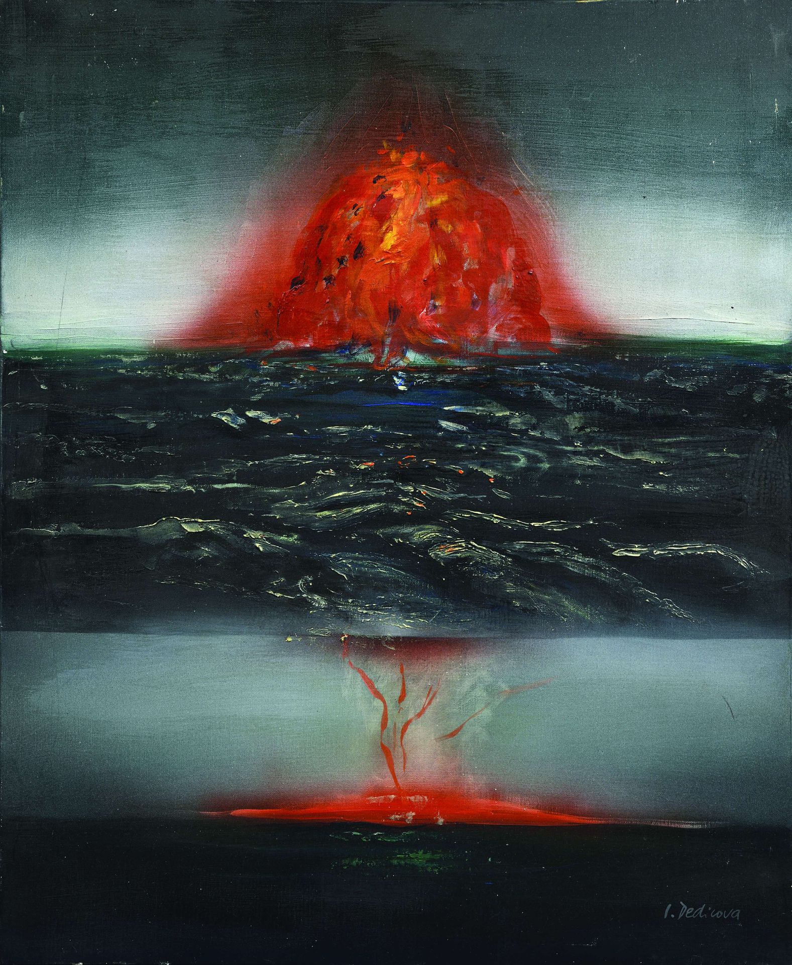 Null 84 Irena DEDICOVA (1932 – 1990) L’explosion, 1983 Huile sur toile. Signée e&hellip;