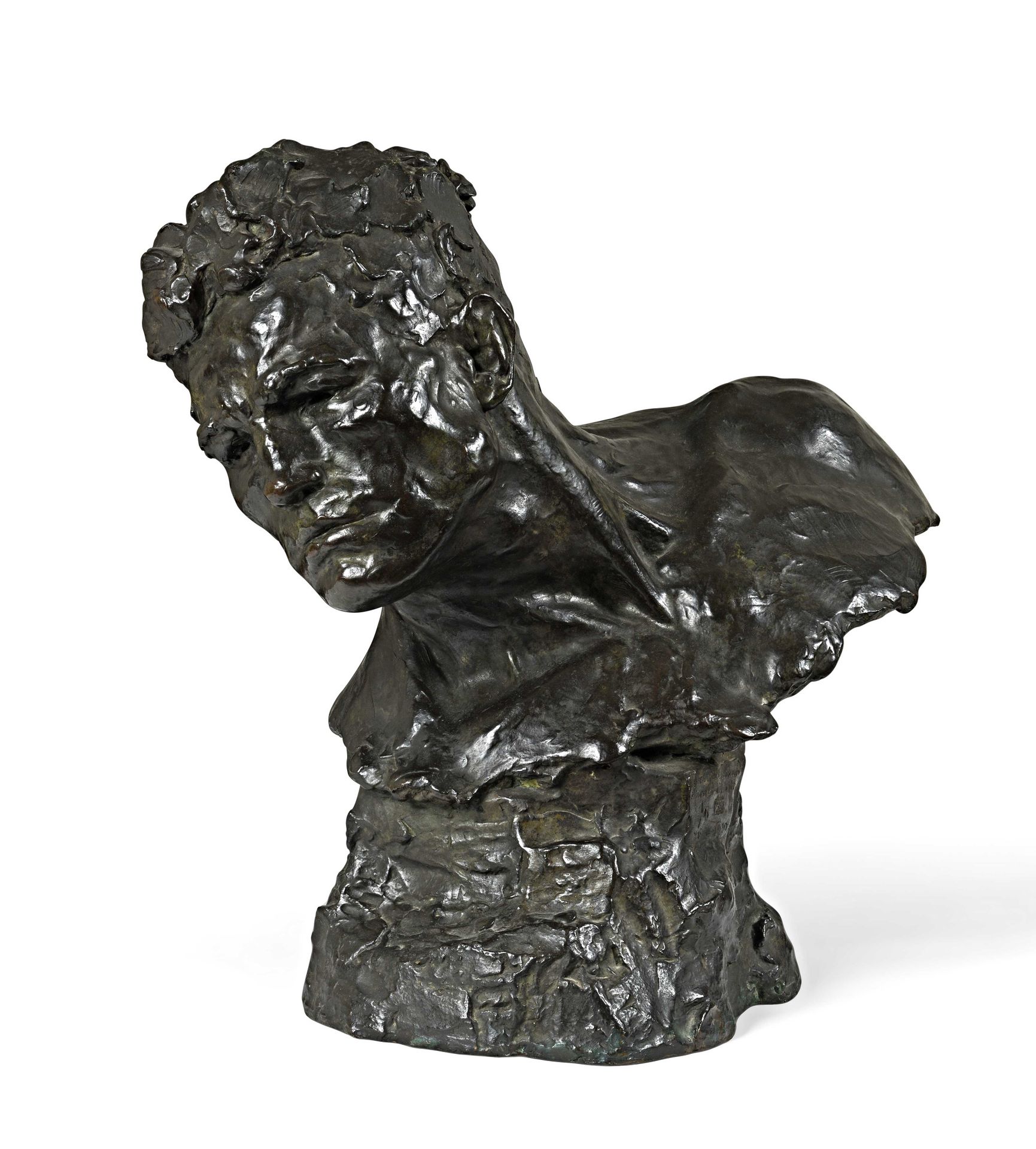 Null Victor DEMANET (1895-1964) Tête d homme, 1930 Epreuve en bronze patiné, sig&hellip;