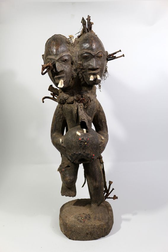 Null Statuette Fétiche, République Démocratique du Congo Afrique. Insolite et im&hellip;