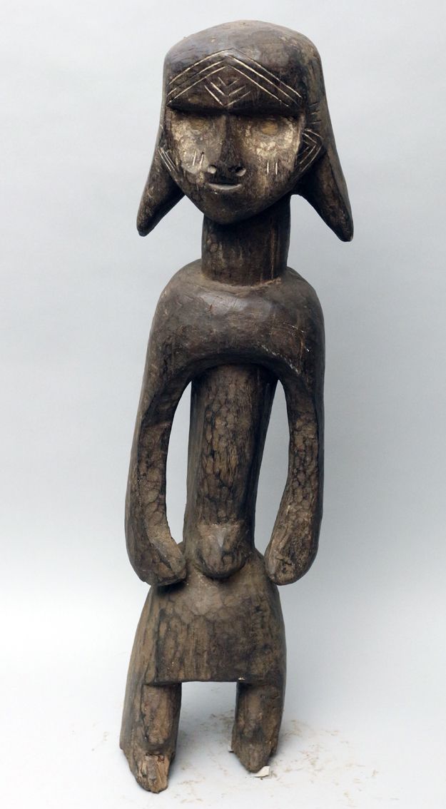 Null 非洲。Mumuye "mentol "雕像（尼日利亚）。尺寸：高约72厘米。(非洲、非洲艺术、文明和种族群体）。)
