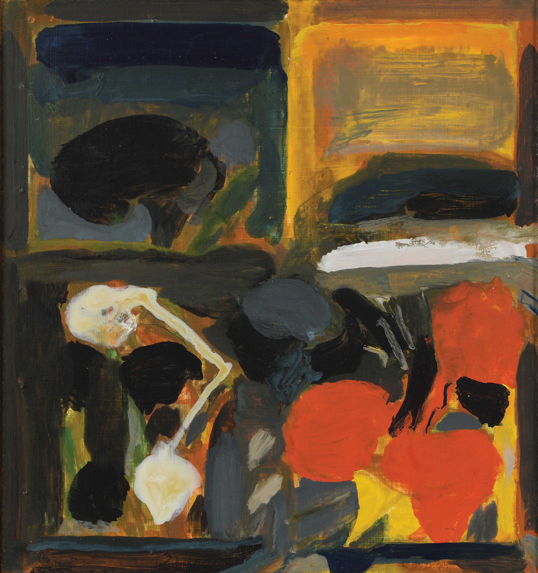 Null 
赛义德-海德尔-拉扎（1922-2016）

无题》，1969年

伊索尔面板上的油画。

右下方有签名和日期，背面有辞职和日期。

25 x 23&hellip;