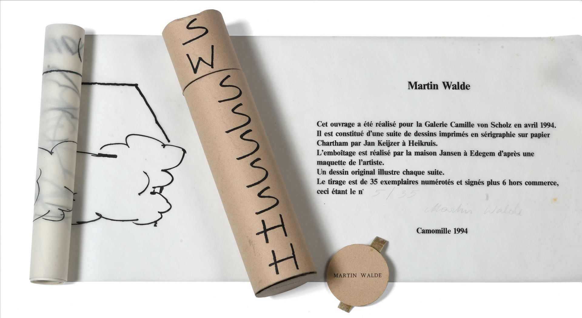 Null Martin WALDE (Né en 1957) SWSSSSSHH, 1994 - Edition Camomille/ Camille Von &hellip;