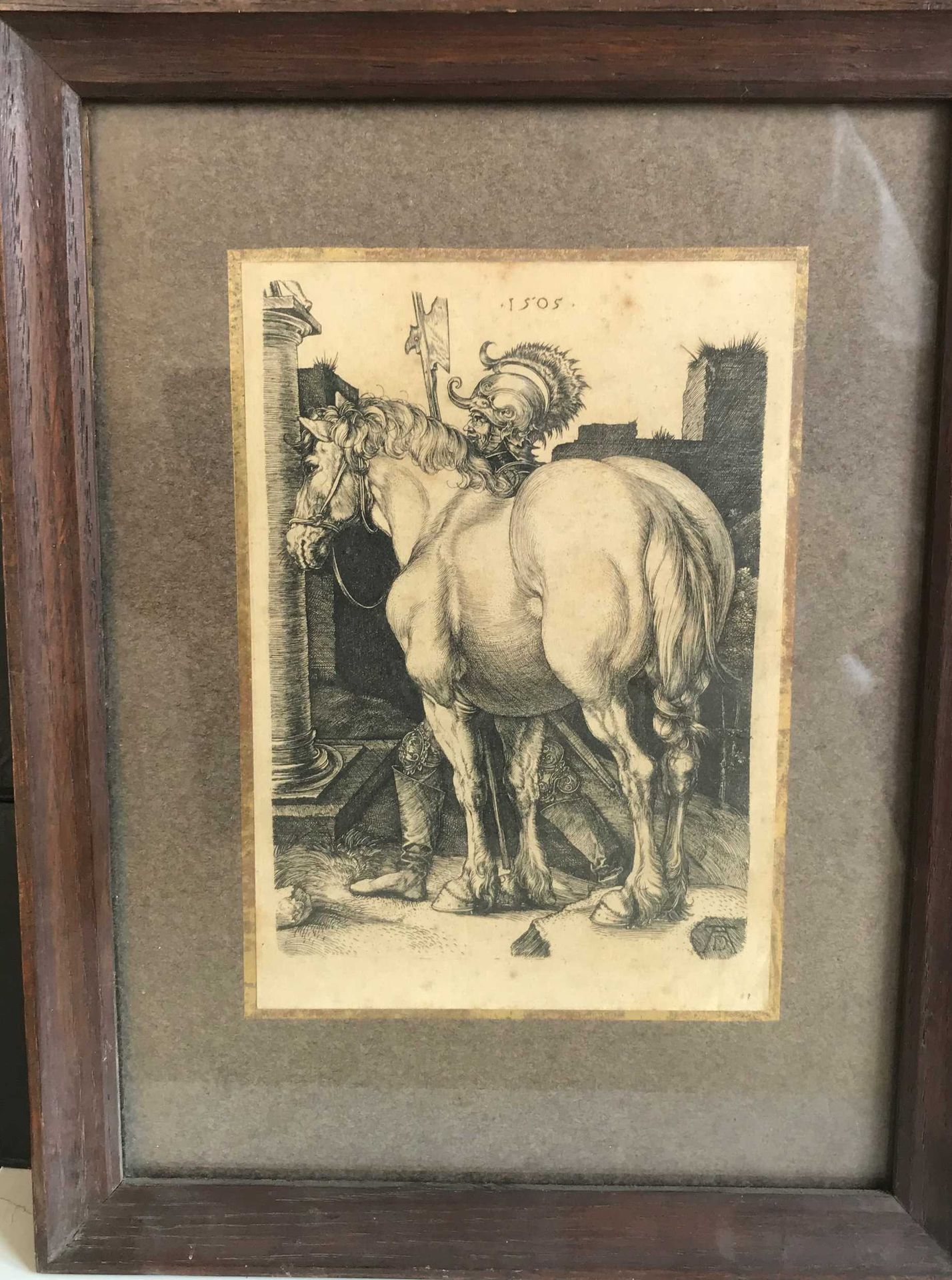 Null Dopo Albrecht Dürer. Il grande cavallo. Incisione in nero. Monogramma nel p&hellip;